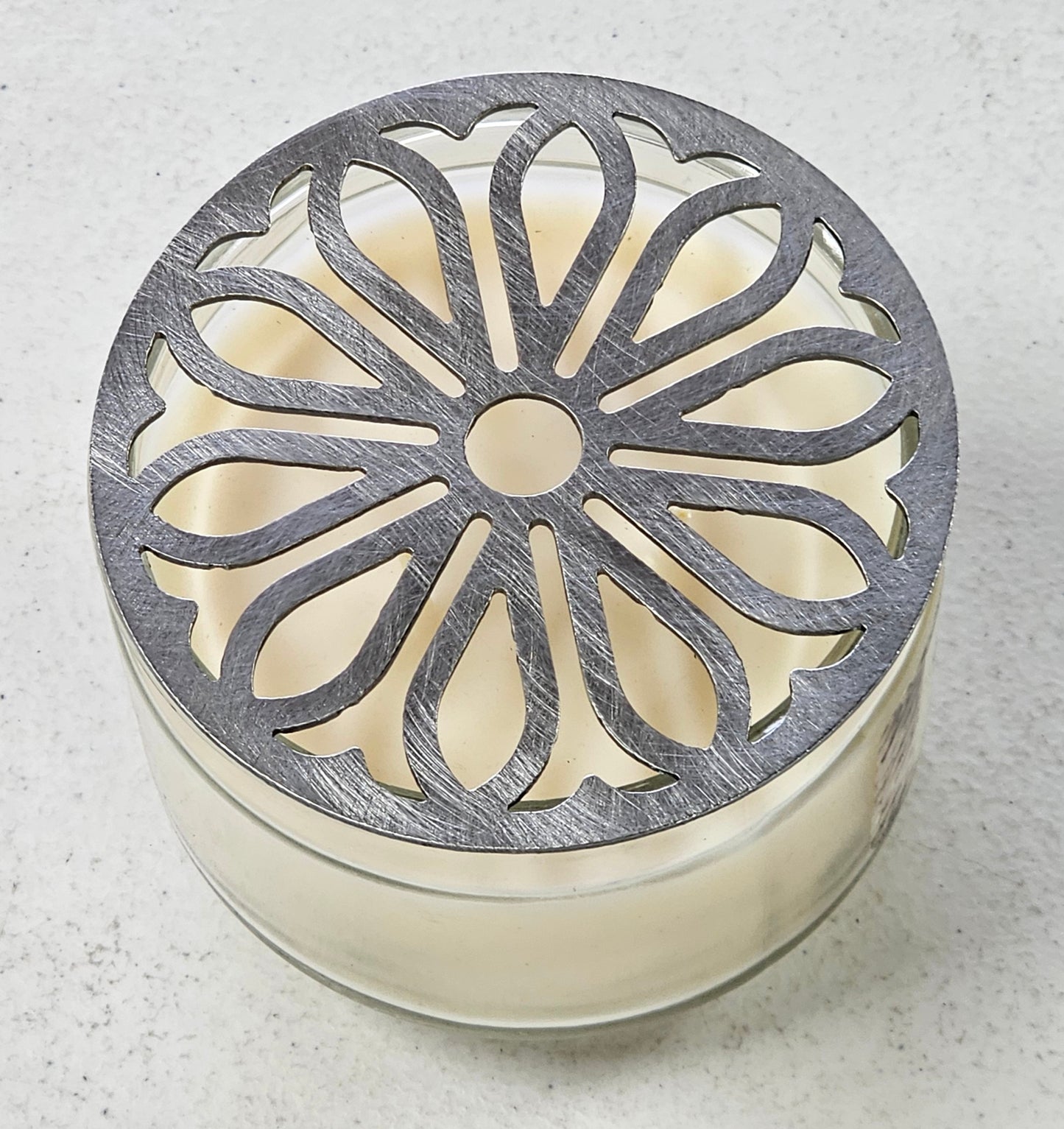 floral candle topper for even burn