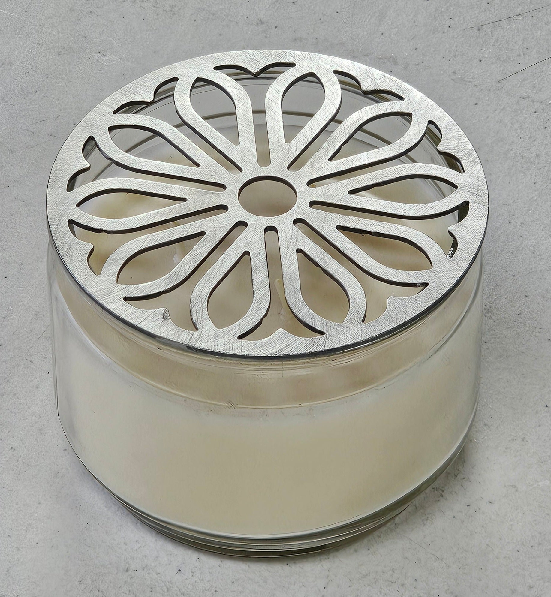 jar candle accessory metal topper