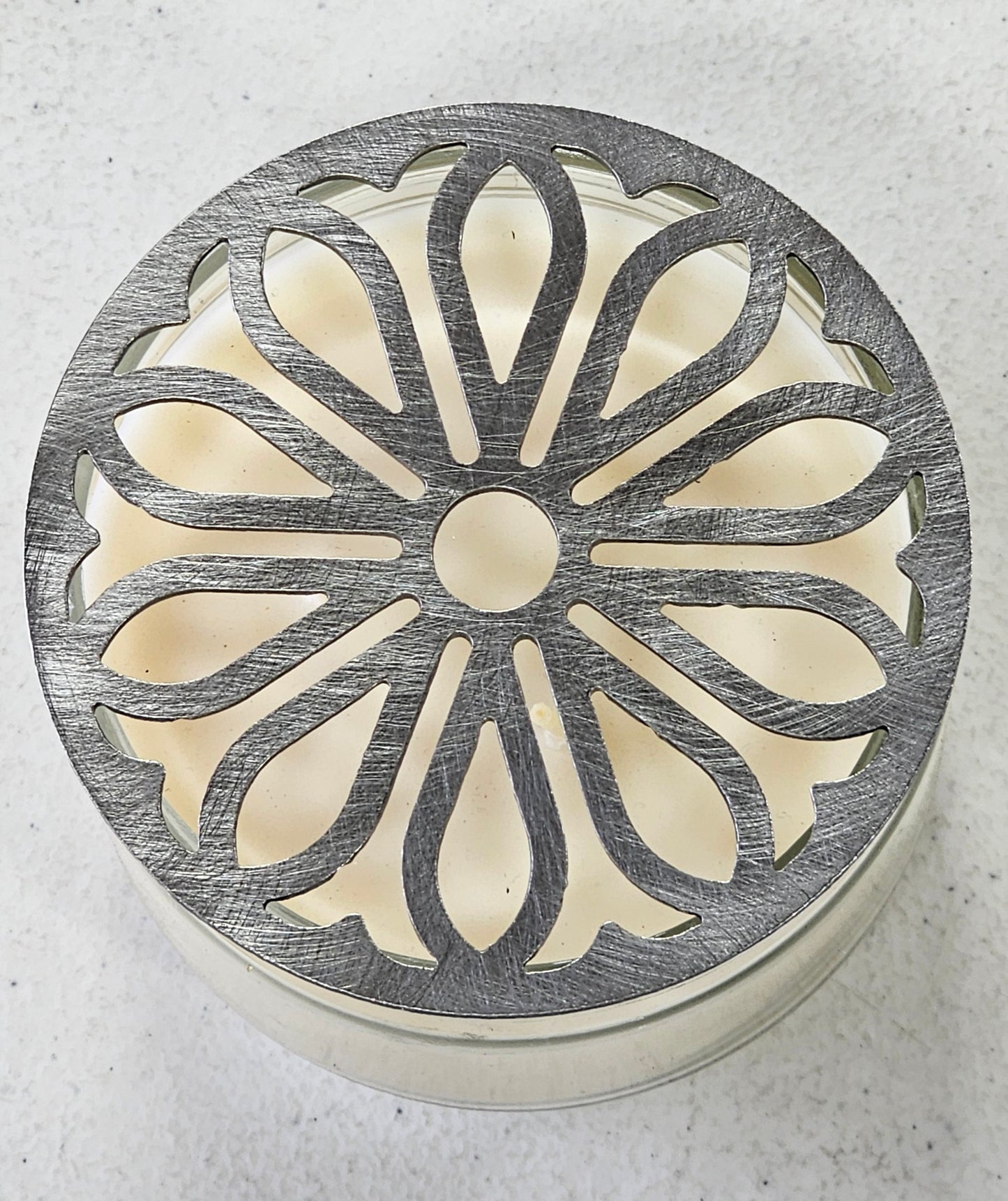 jar candle accessory metal topper