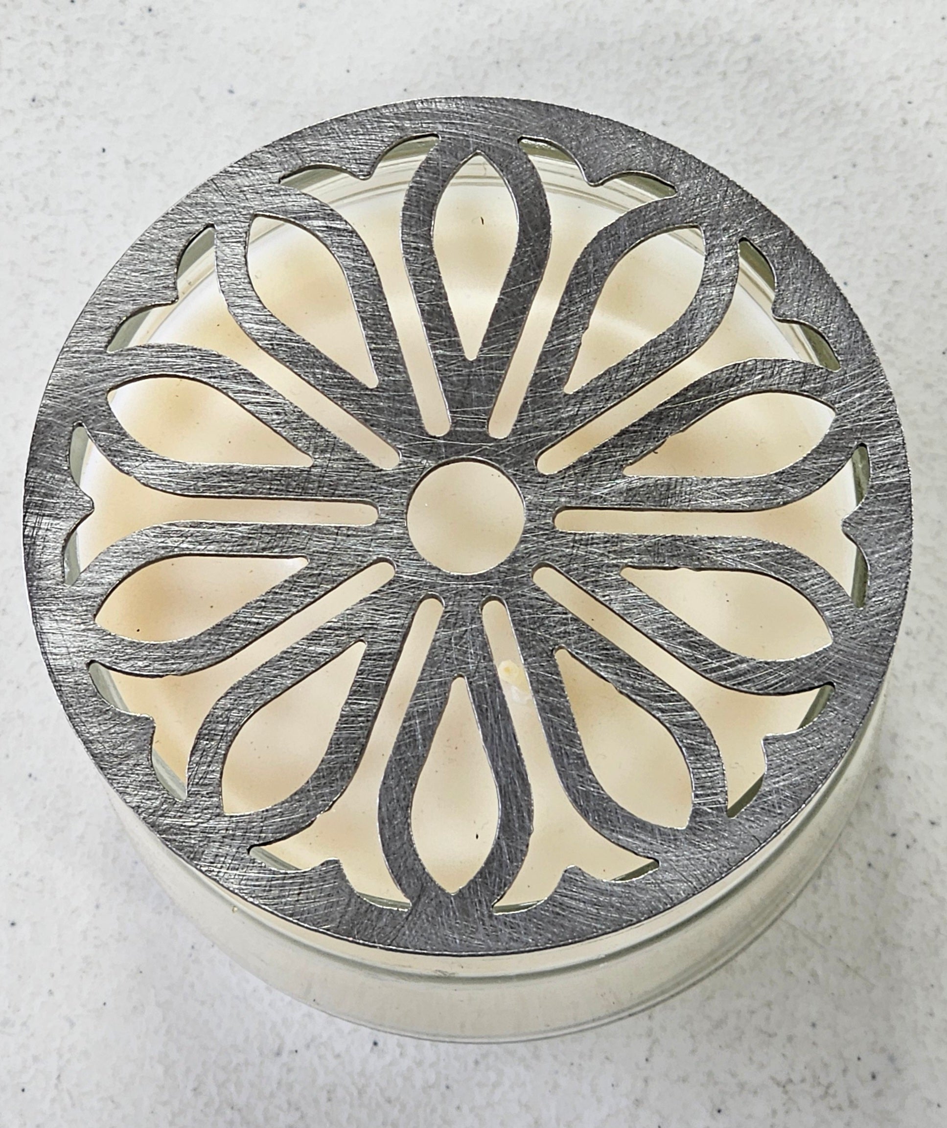 jar candle accessory metal topper