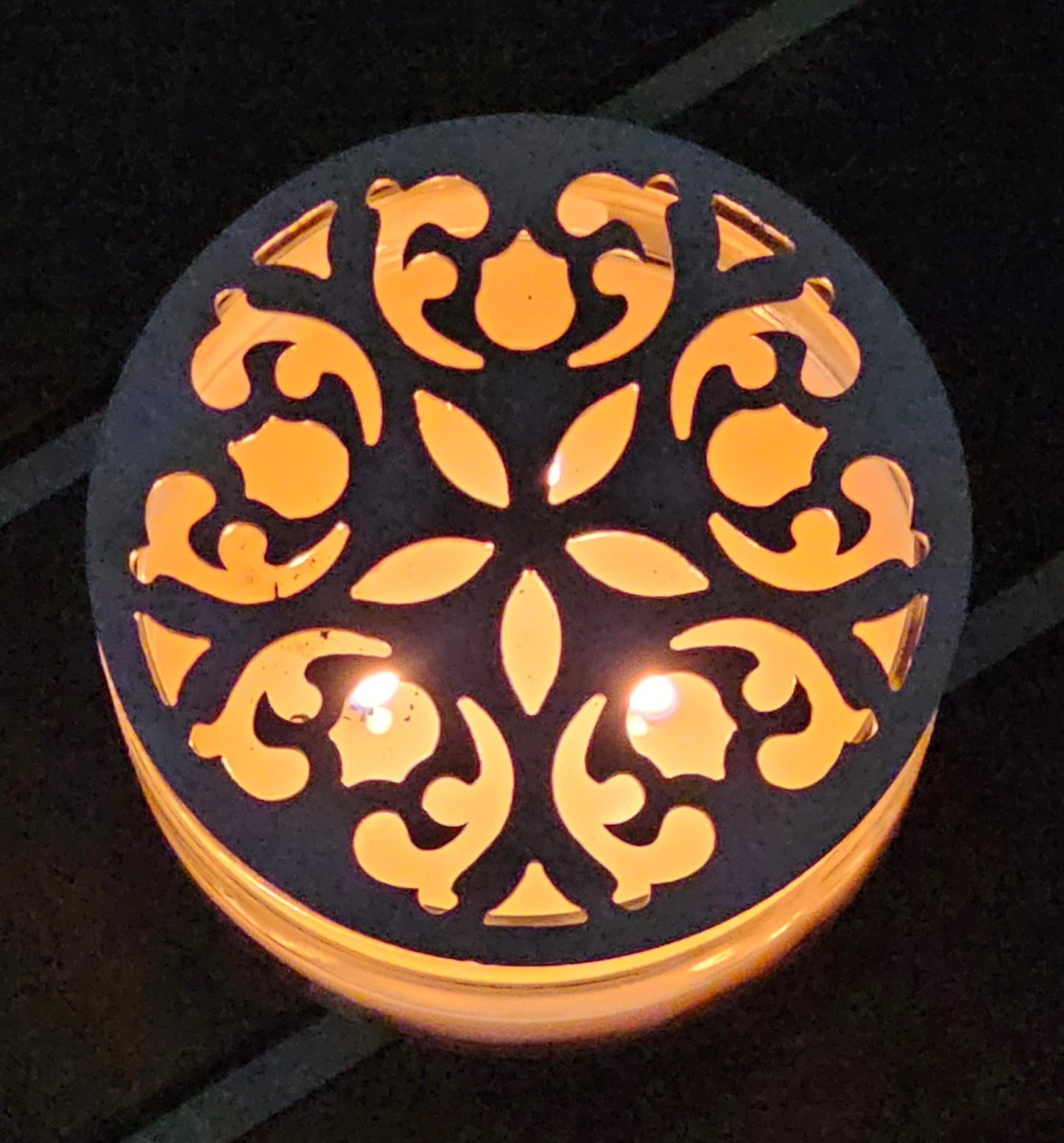 Starlace Candle Topper | Elegant Metal Candle Lid for Jar Candles | Decorative Filigree Candle Cover