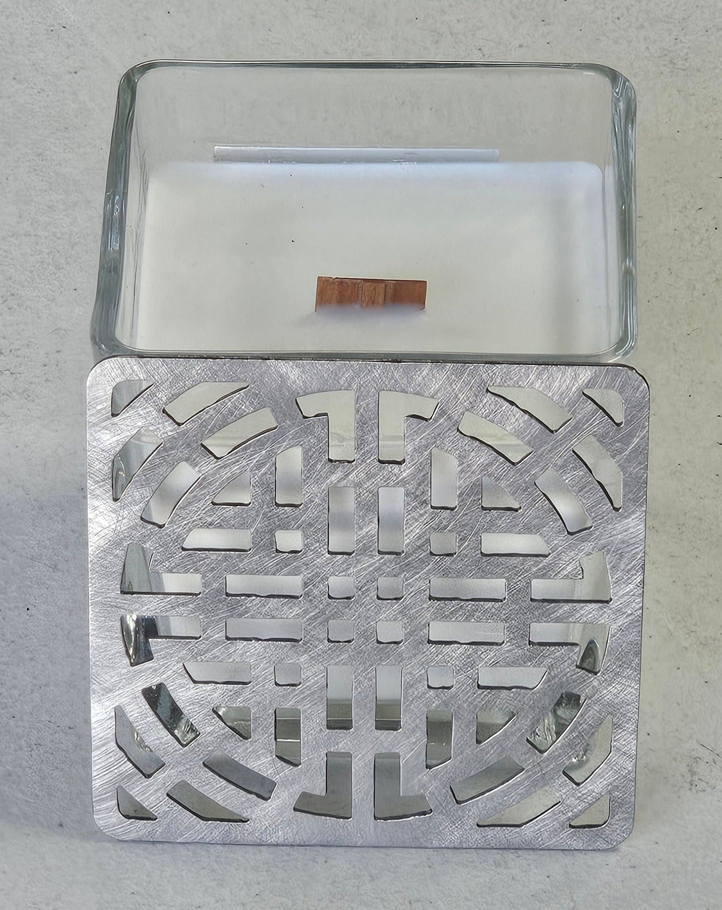 geometric candle topper metal decorative lid