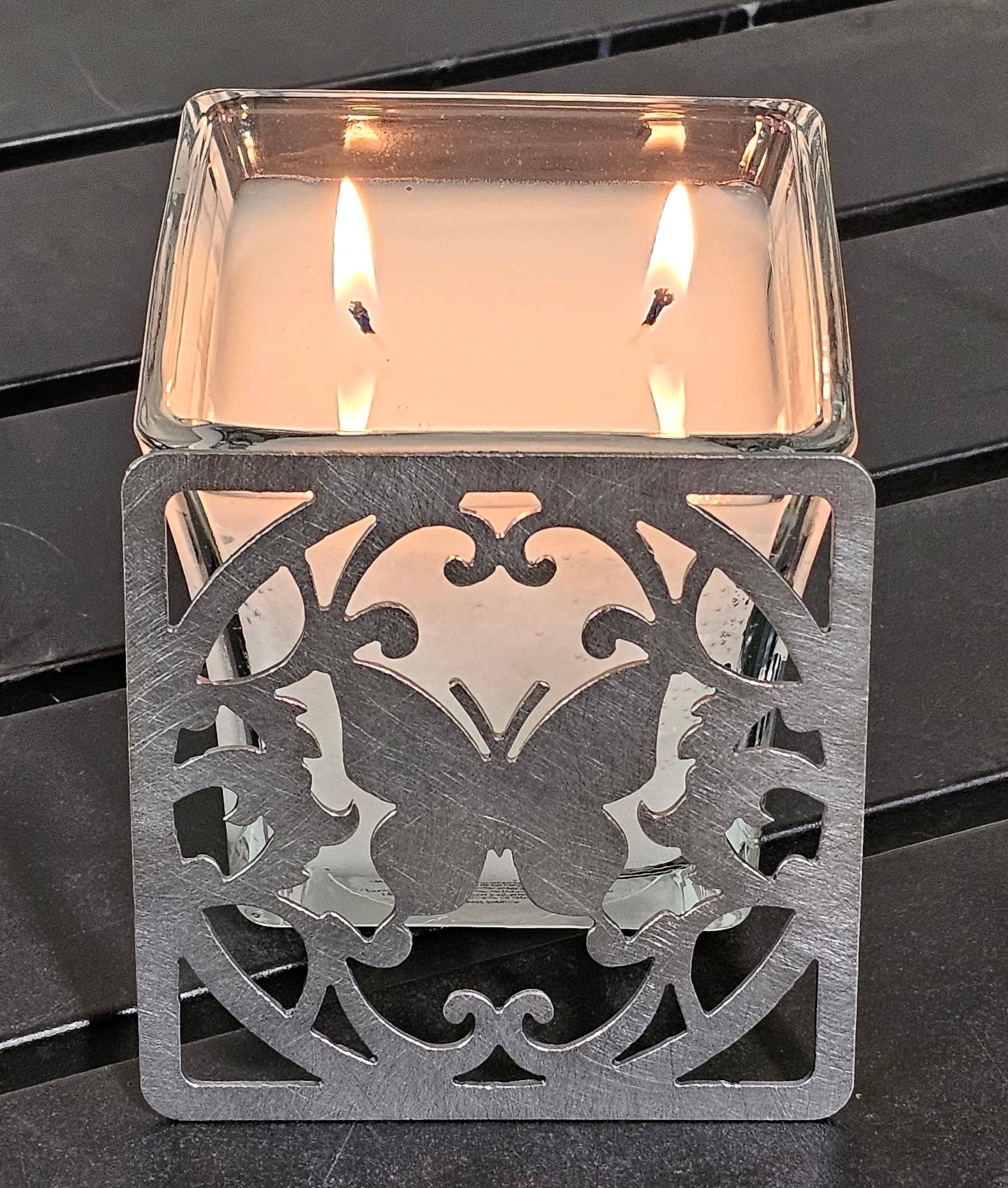 butterfly candle topper metal square lid decorative candle cover