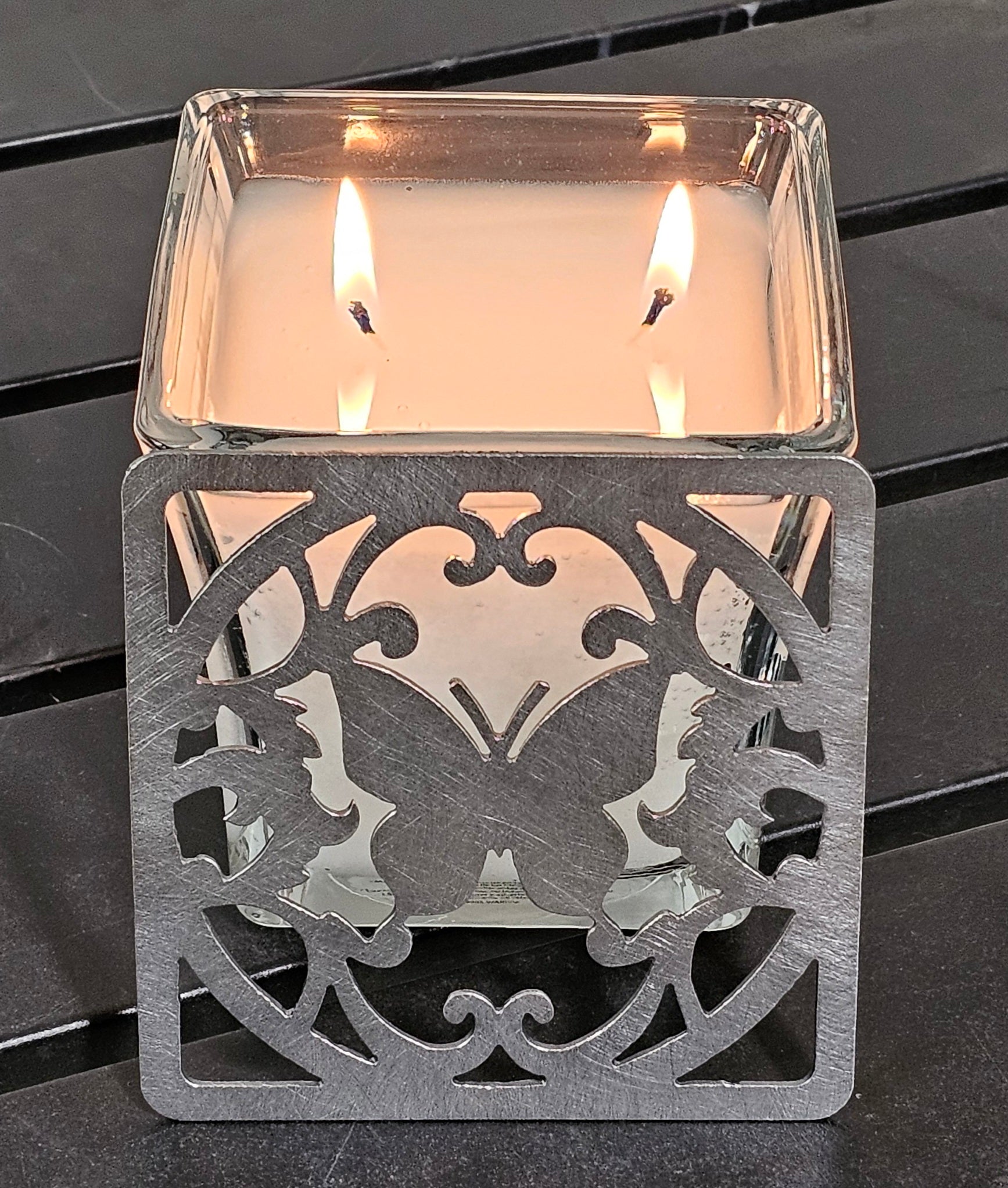 butterfly candle topper metal square lid decorative candle cover