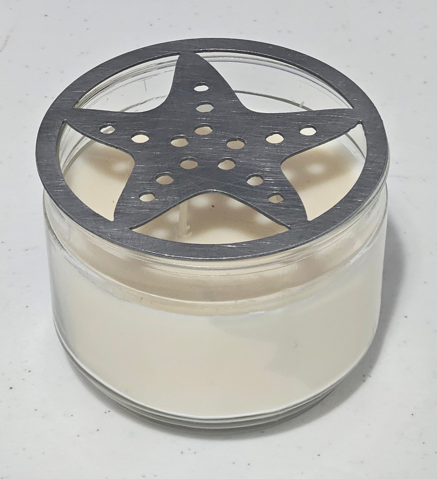 Starfish Candle Topper – Coastal Metal Candle Lid for Even Burn – Prevents Tunneling – Beach Jar Candle Cover