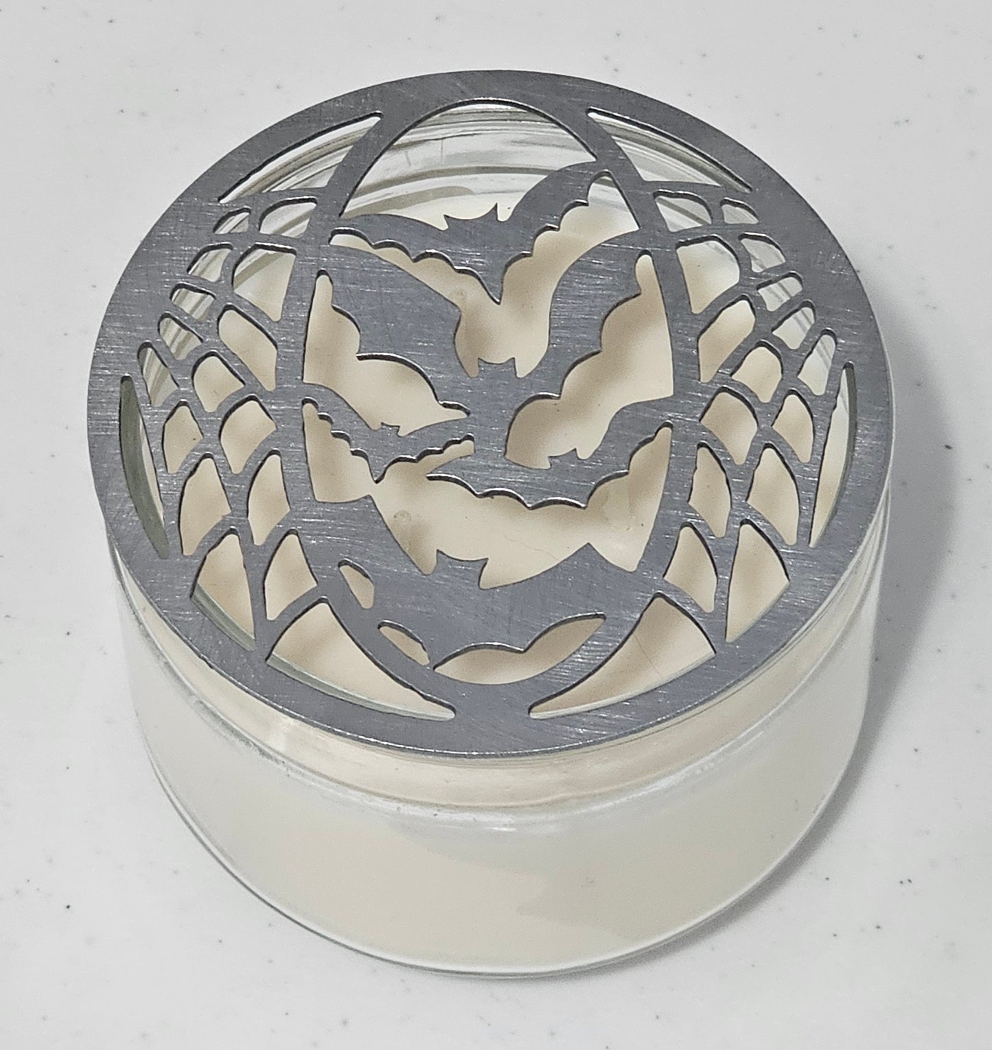 Twilight Bats Candle Topper – Bat Candle Lid for Even Burn – Prevents Tunneling – Gothic Halloween Candle Cover