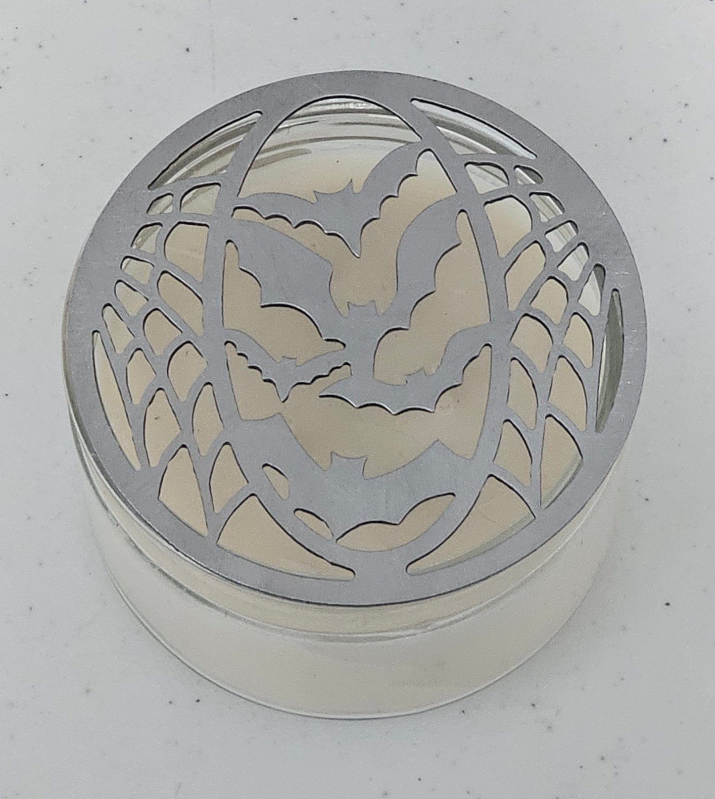 Twilight Bats Candle Topper – Bat Candle Lid for Even Burn – Prevents Tunneling – Gothic Halloween Candle Cover