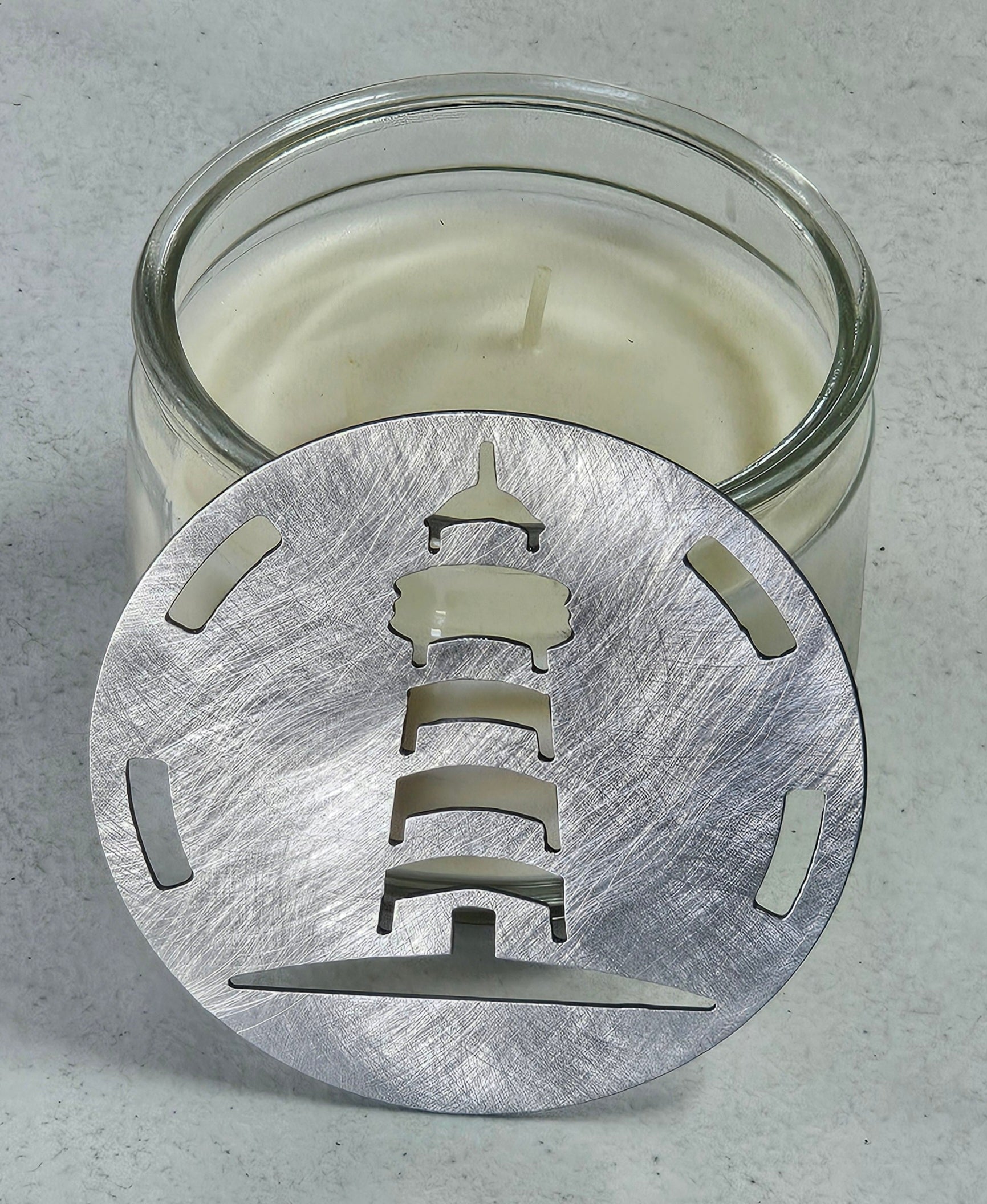 Coastal decor candle accessory lighthouse design