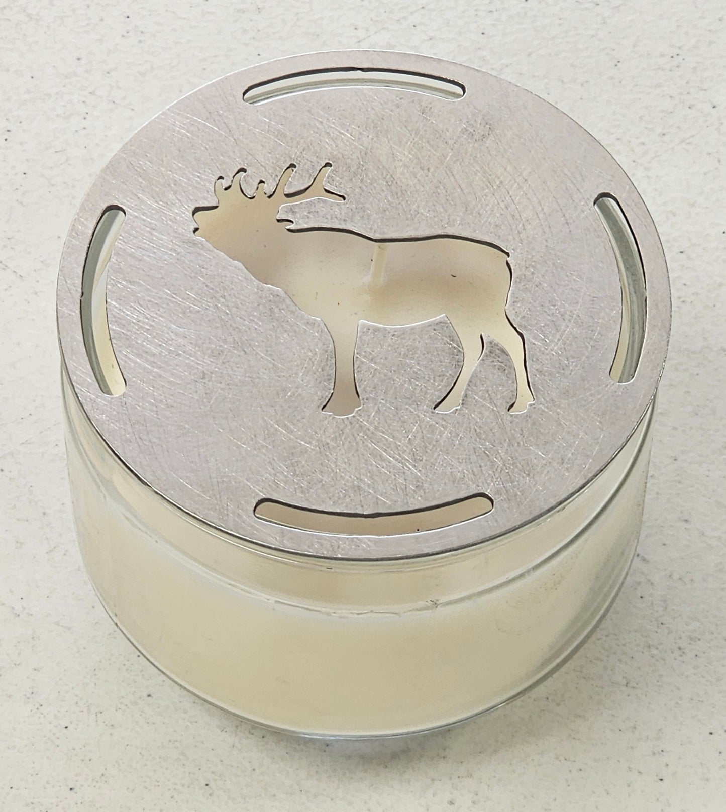 Elk Candle Topper for Jar Candles | Rustic Cabin Decor Accessory