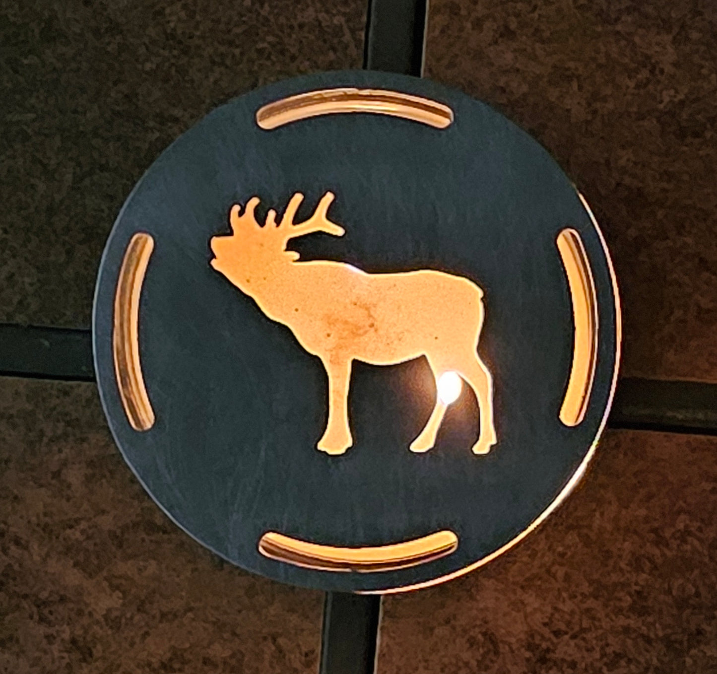 Elk Candle Topper for Jar Candles | Rustic Cabin Decor Accessory