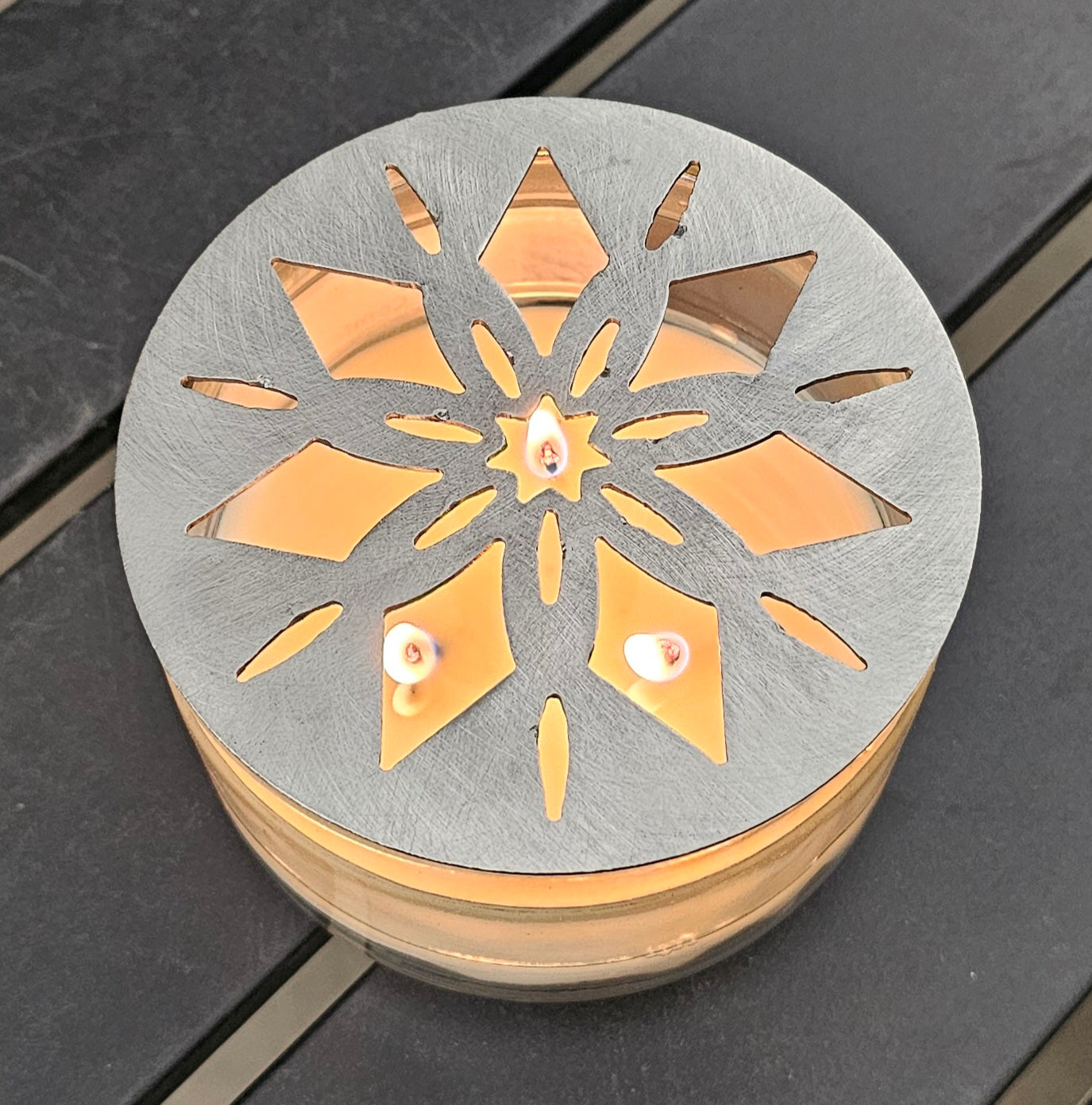 Floral Starburst Candle Topper