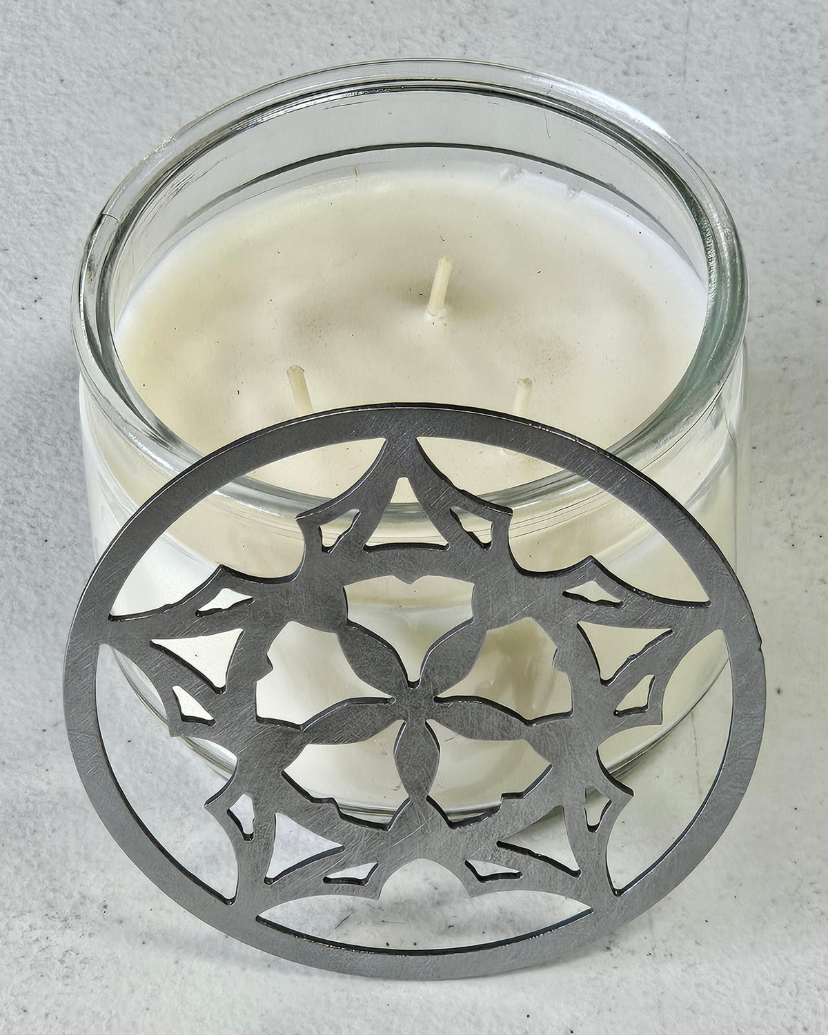Gothic Light Candle Topper – Metal Jar Candle Accessory for Gothic & Vintage Home Decor