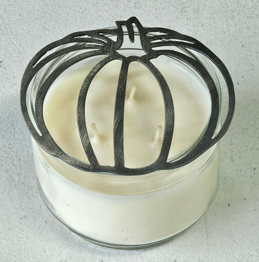 Classic Pumpkin Metal Candle Topper