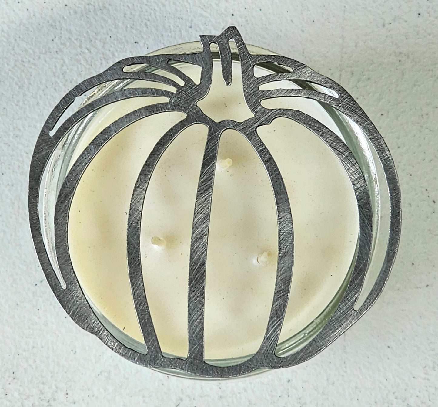 Classic Pumpkin Metal Candle Topper
