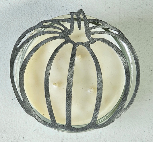 Classic Pumpkin Metal Candle Topper