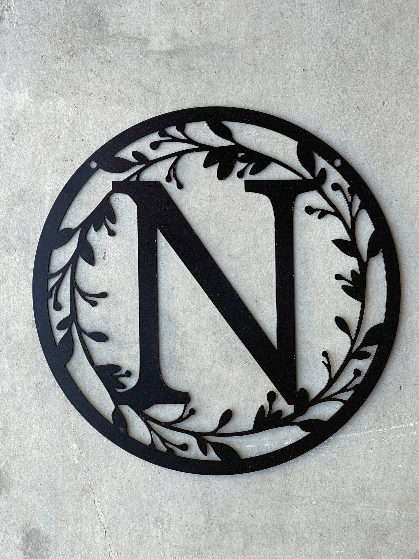 Personalized Monogram 36" Metal Sign  – Custom Family Initial Wall Decor