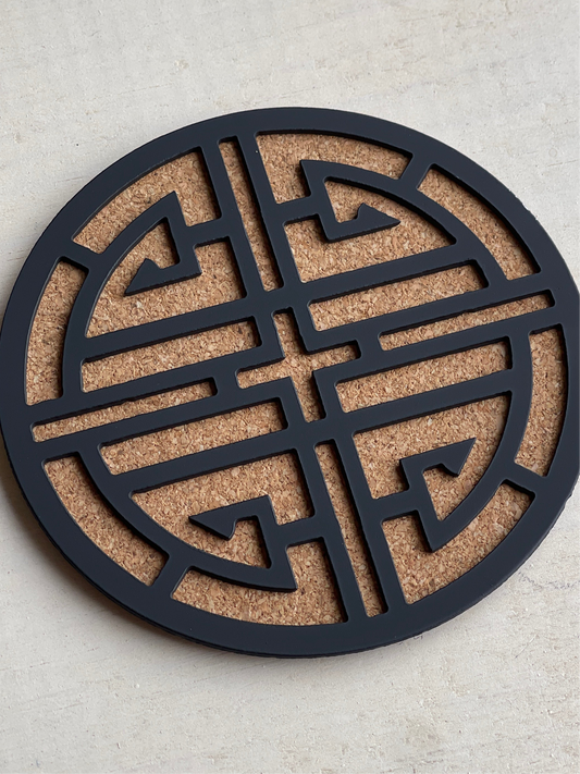 Metal Coaster Midnight Lotus - set of 4