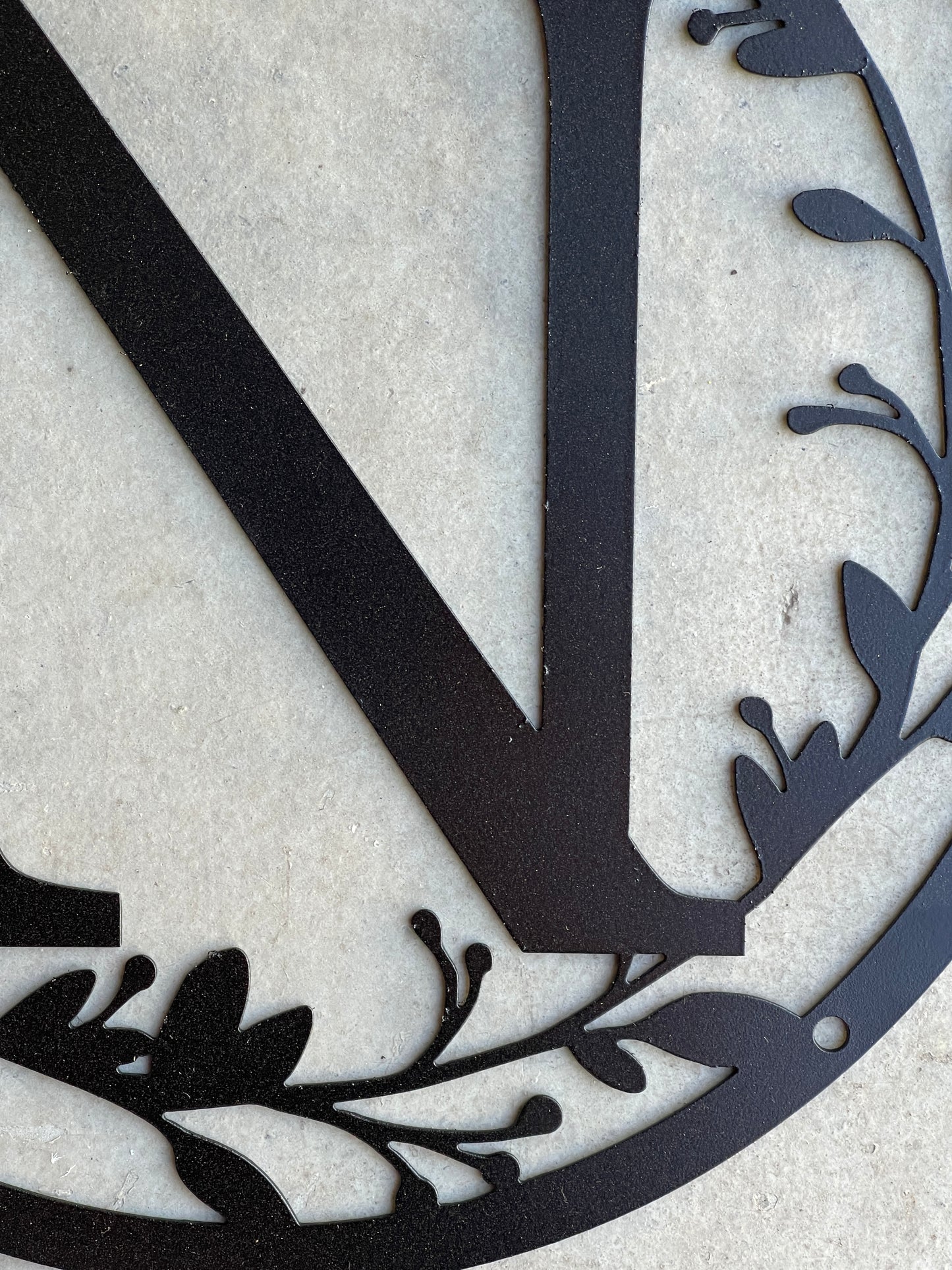 Personalized Monogram 36" Metal Sign  – Custom Family Initial Wall Decor