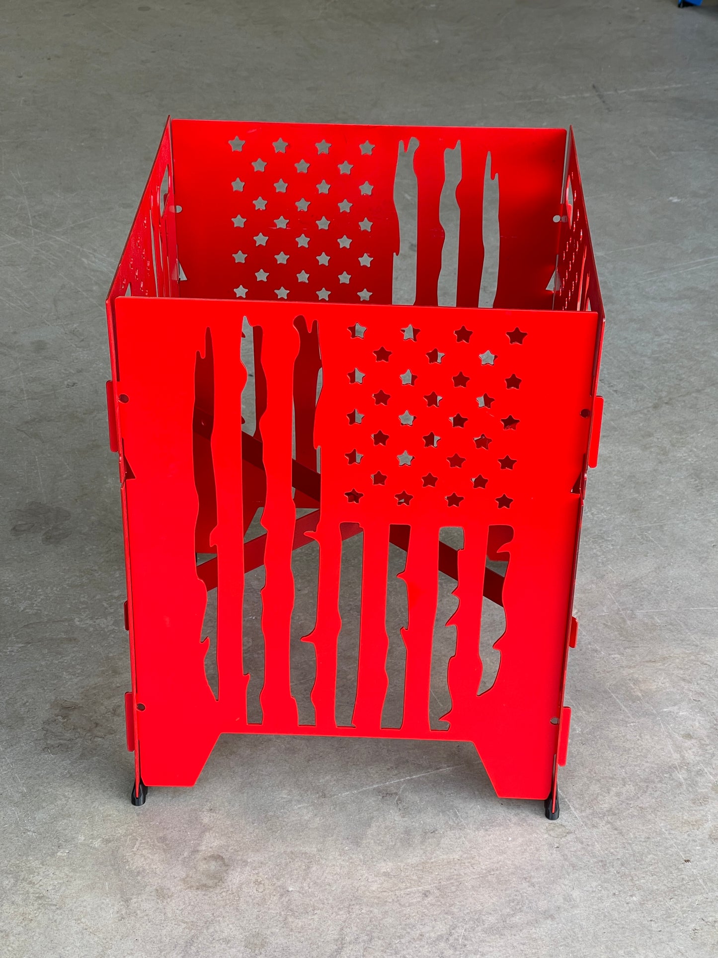 Red Flag Metal Plant Stand