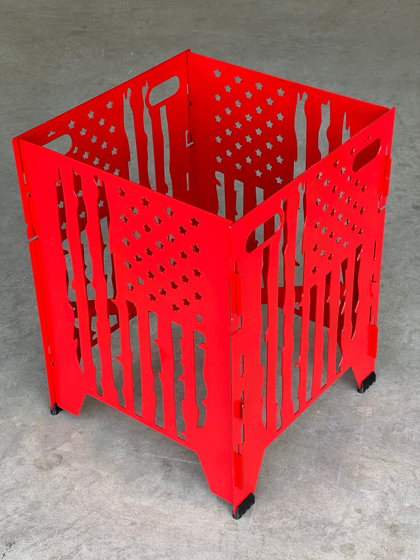 Red Flag Metal Plant Stand