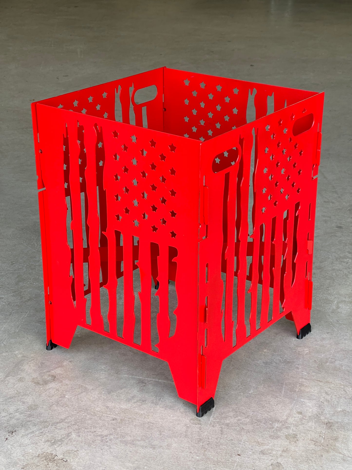 Red Flag Metal Plant Stand