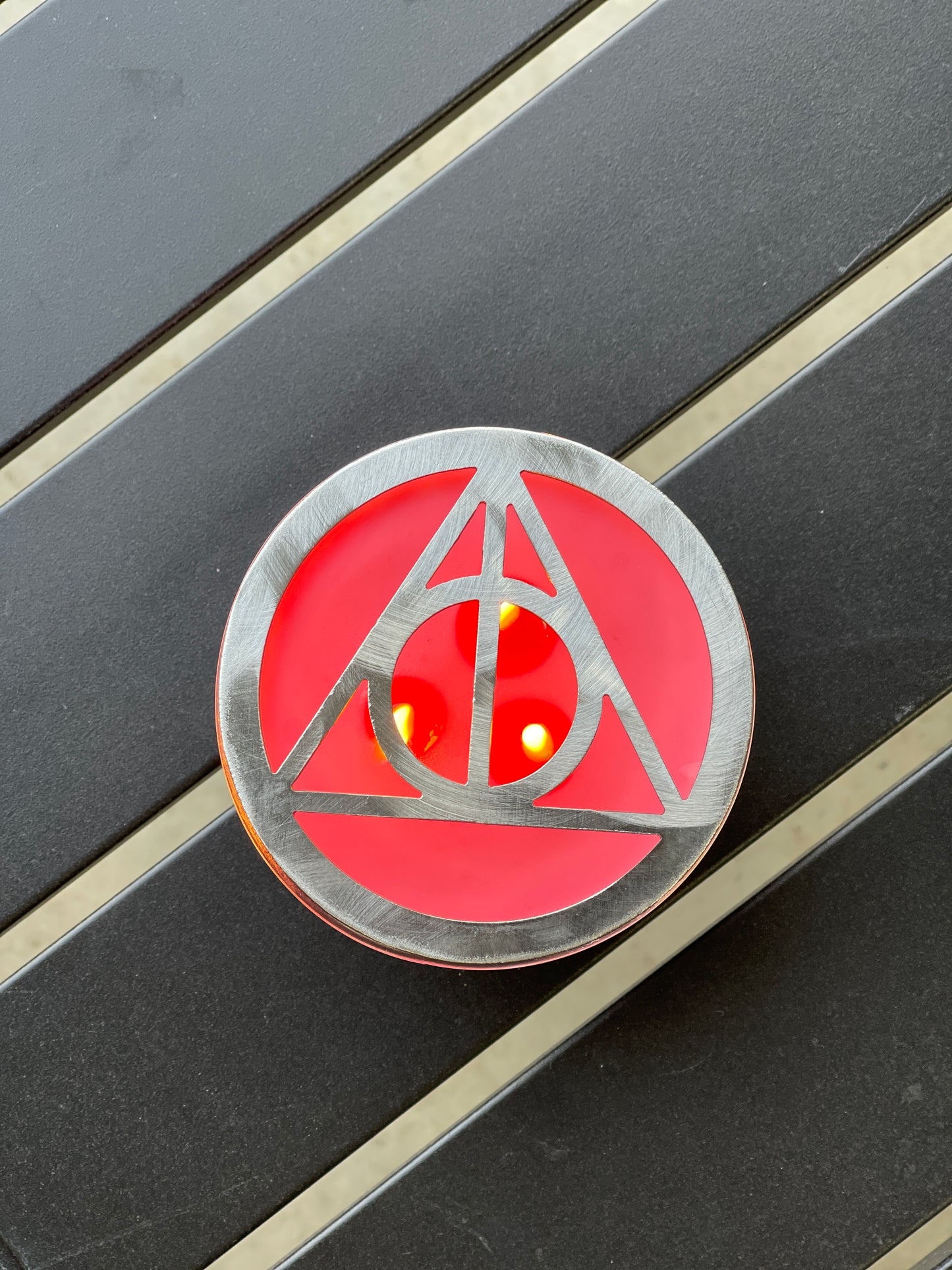 4" Star Metal Candle Topper - Deathly Hallows