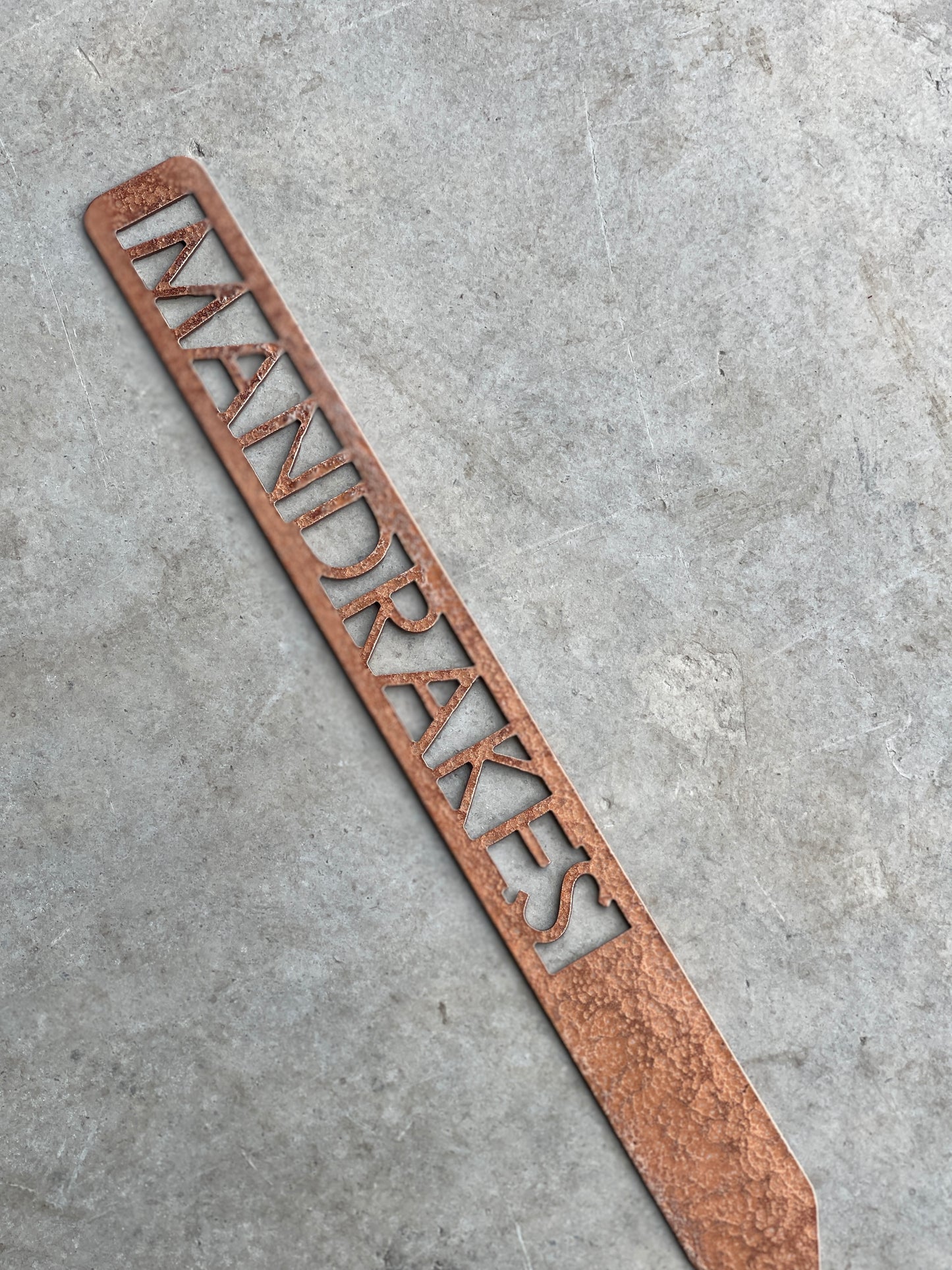 Mandrake Metal Plant Stake – 12" Tall, HP-Inspired Magical Garden Marker