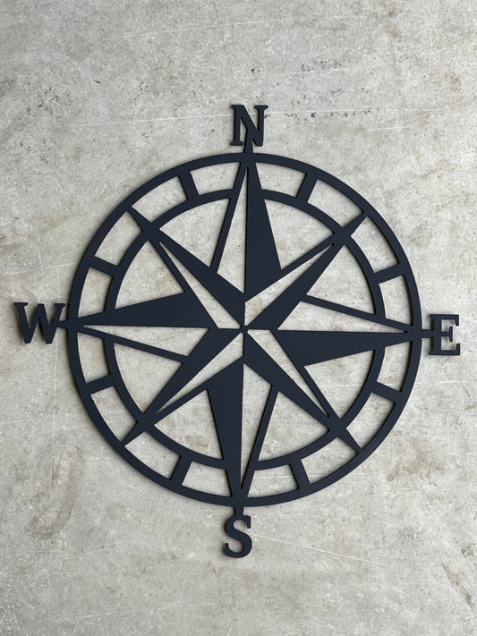 Metal Compass Sign 24"