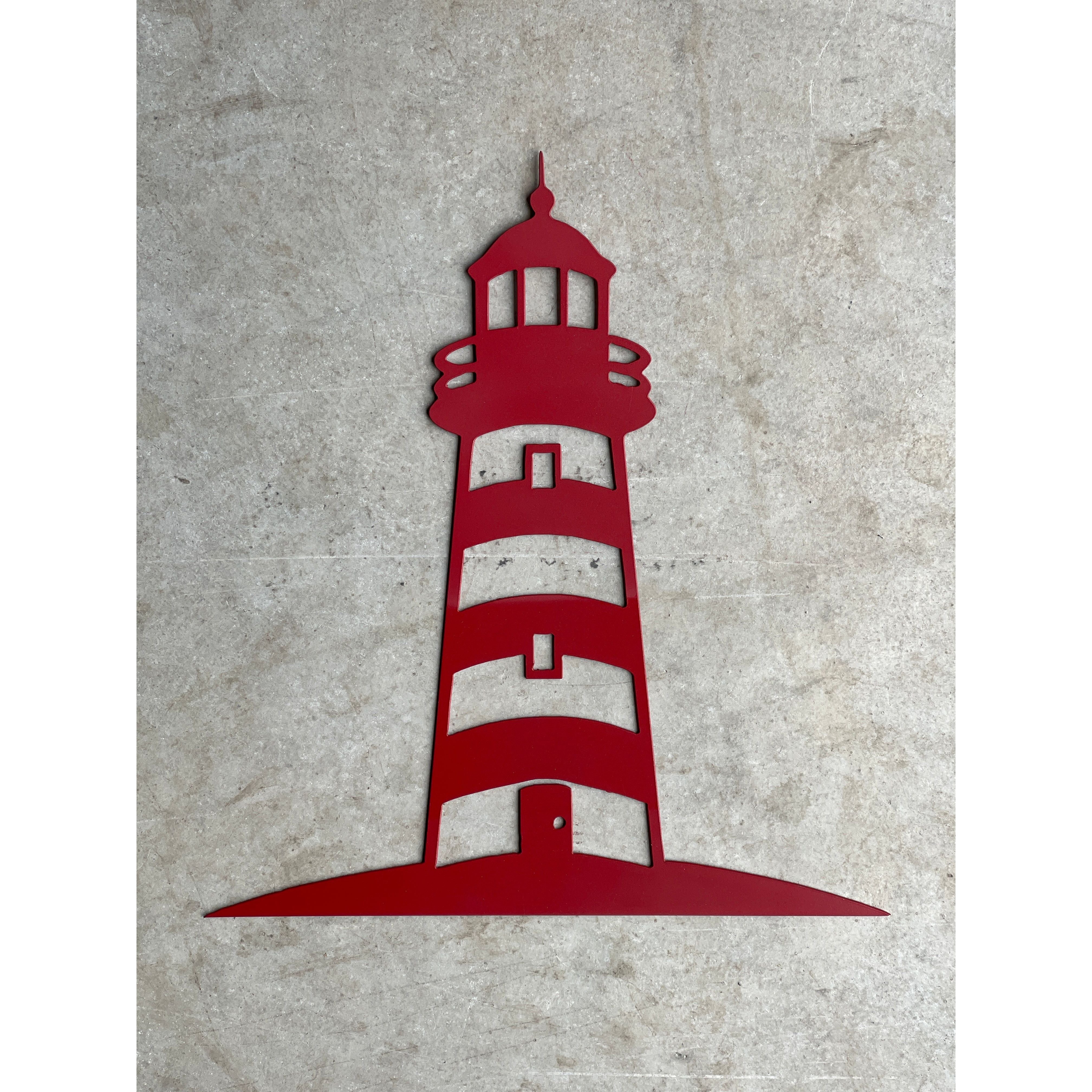Lighthouse Metal Sign–Nautical Coastal Wall Decor for Home & Garden ...