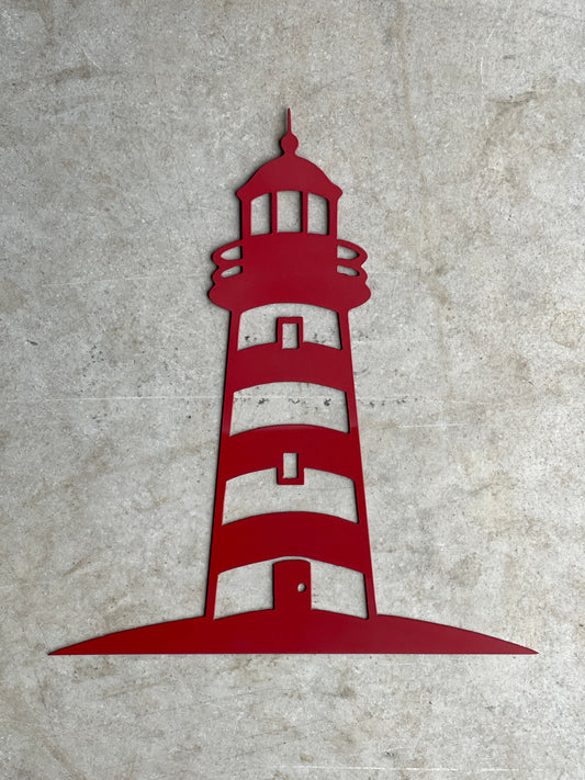 Red Lighthouse Sign
