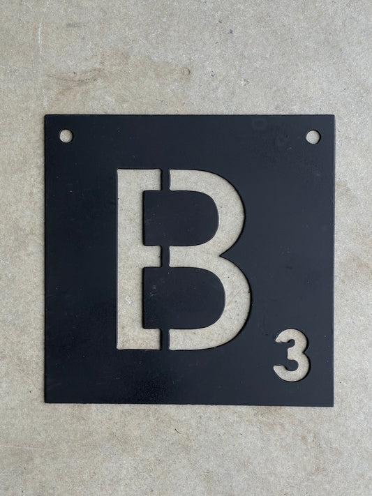 METAL SCRABBLE LETTERS 4"x 4"
