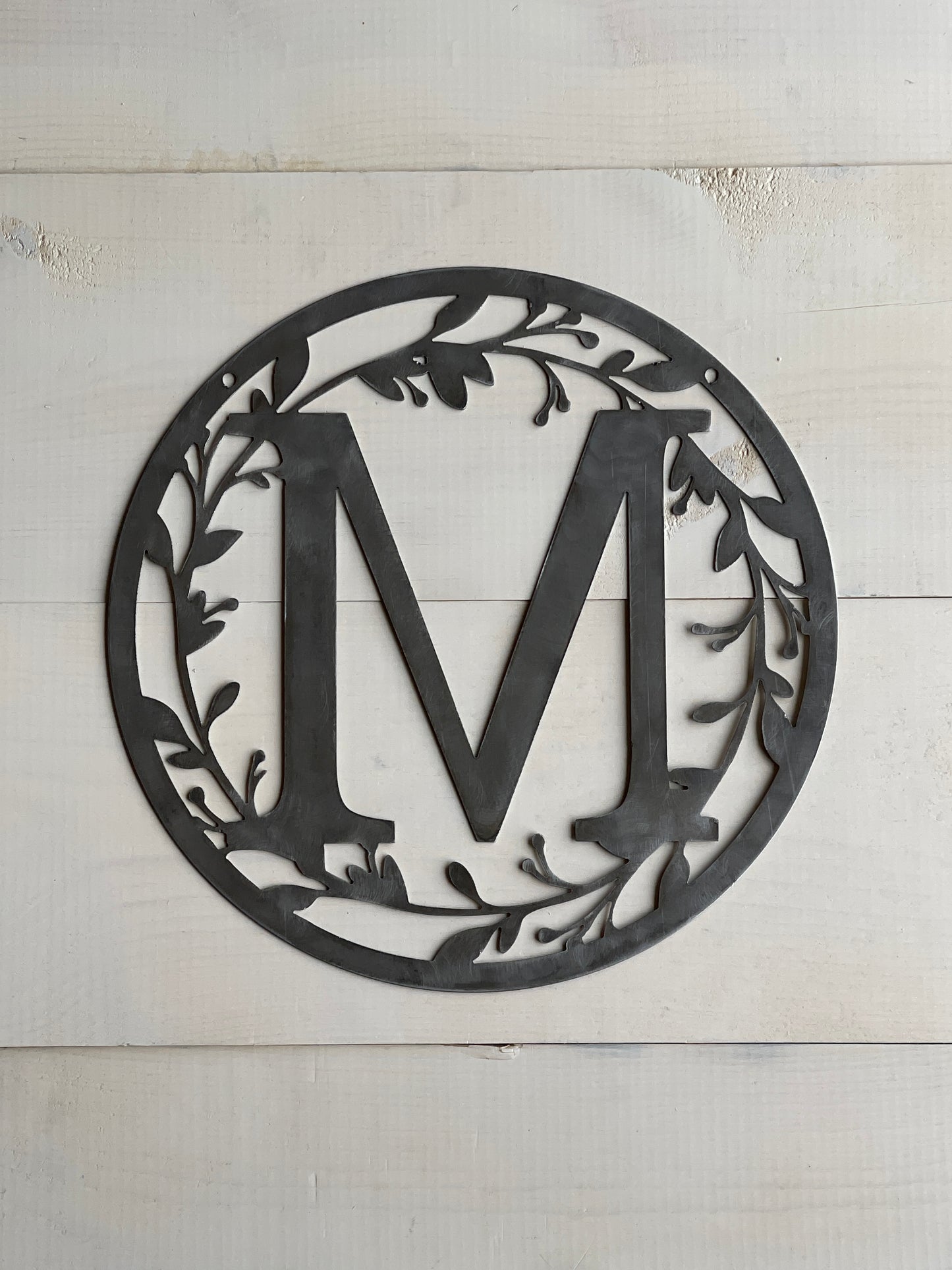 Personalized Monogram 36" Metal Sign  – Custom Family Initial Wall Decor