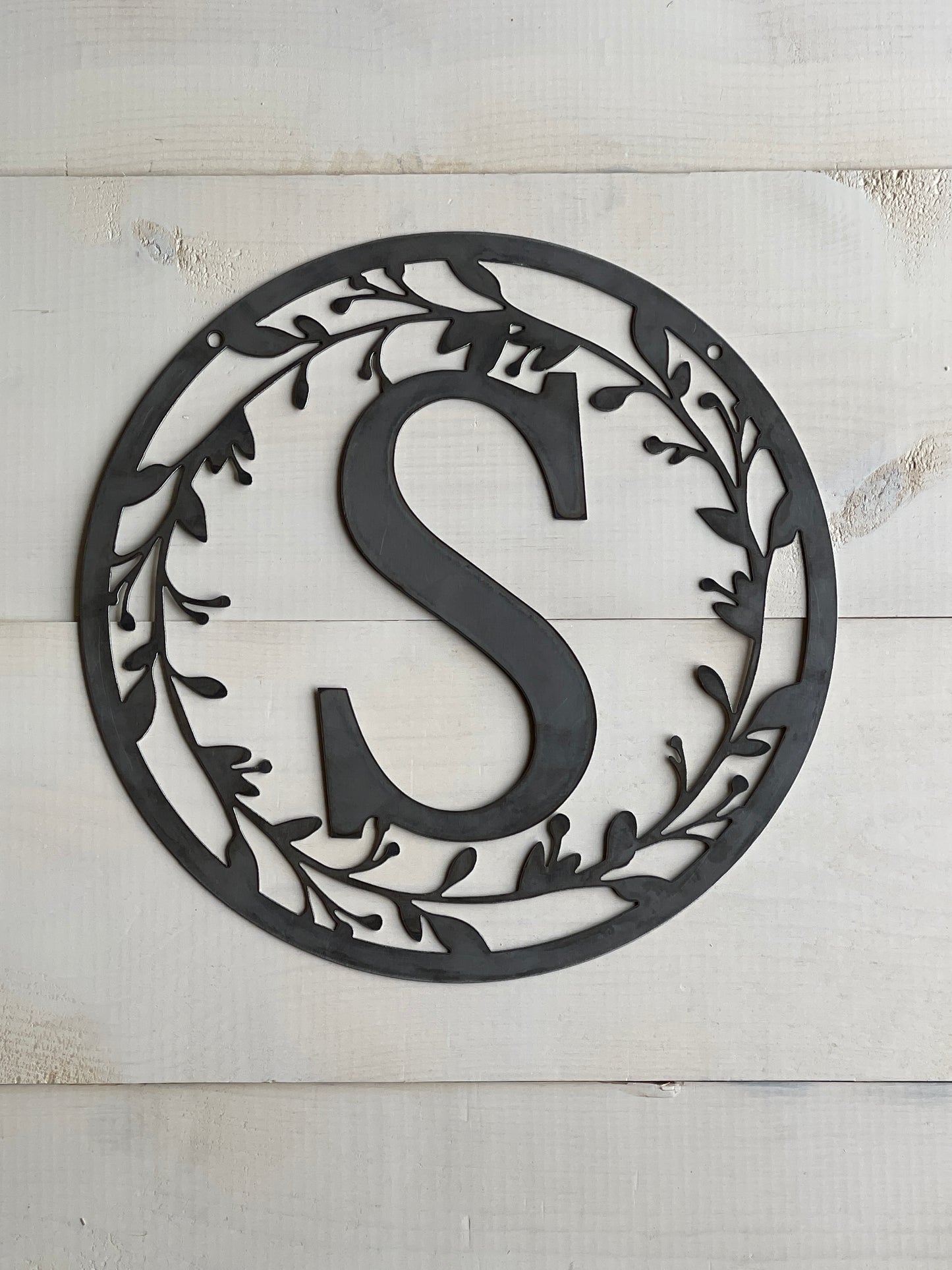 Personalized Monogram 36" Metal Sign  – Custom Family Initial Wall Decor