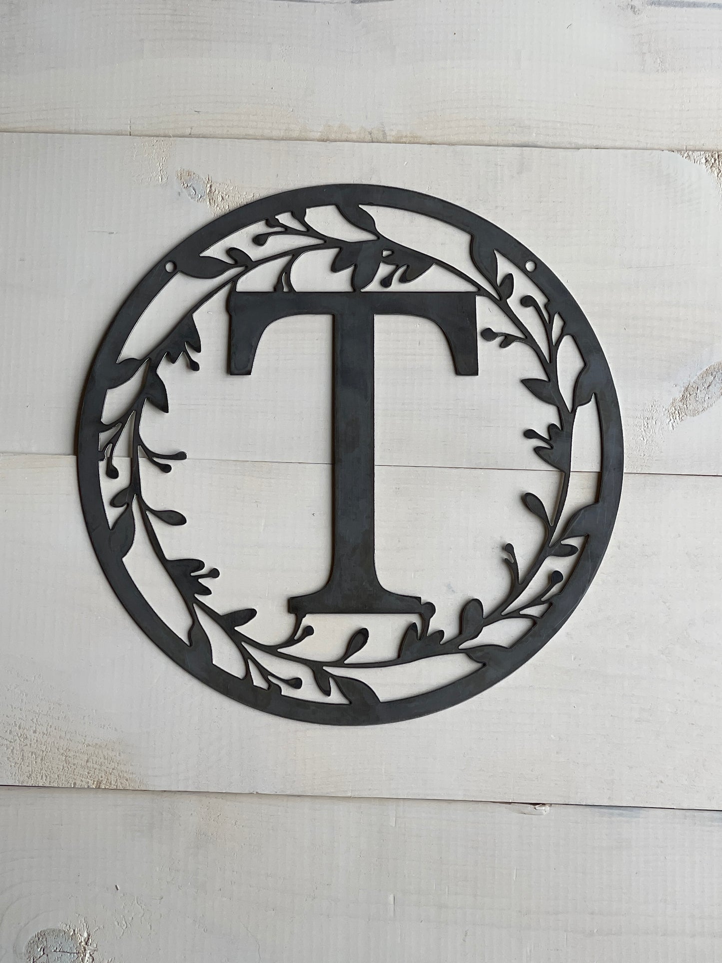 Personalized Monogram 36" Metal Sign  – Custom Family Initial Wall Decor