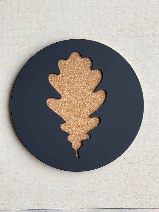 Metal Coasters Oak Leaf - set of 4
