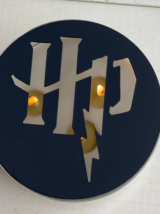 HP Metal Candle Topper - black - 4"