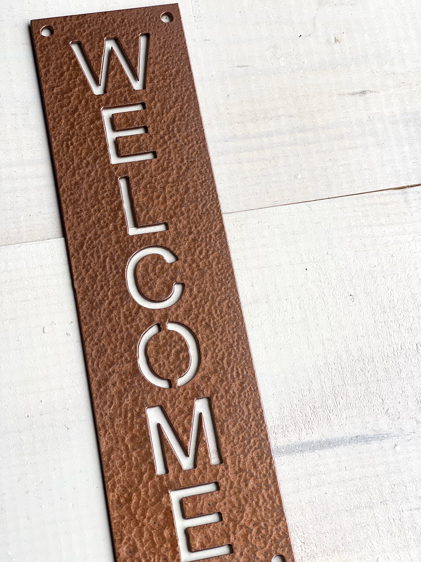 Rustic Orange Vertical Welcome Sign – Fall, Halloween & Farmhouse Décor