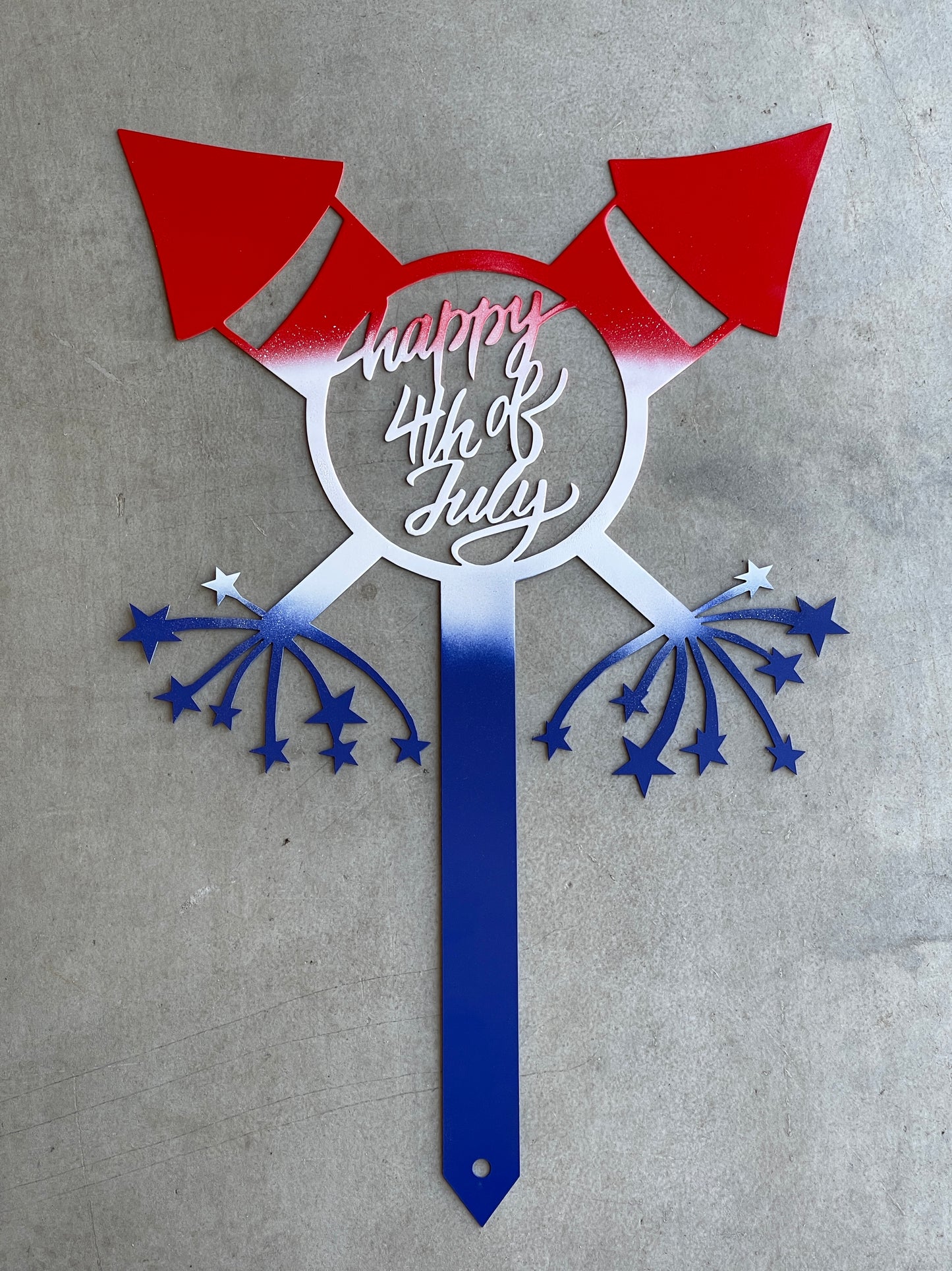 Fourth of July Metal Lawn Sign – 24" Patriotic Outdoor Decor