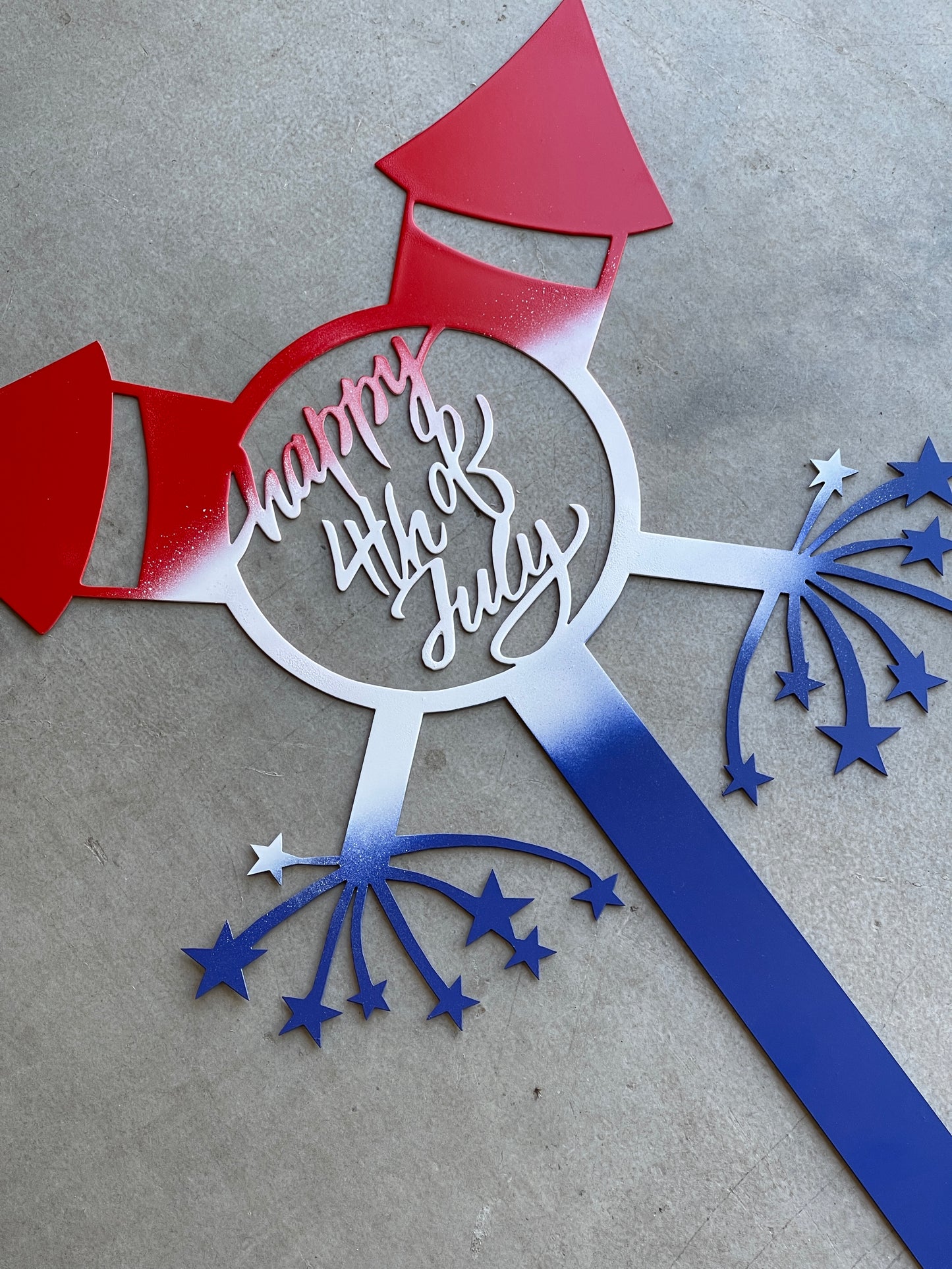 Fourth of July Metal Lawn Sign – 24" Patriotic Outdoor Decor