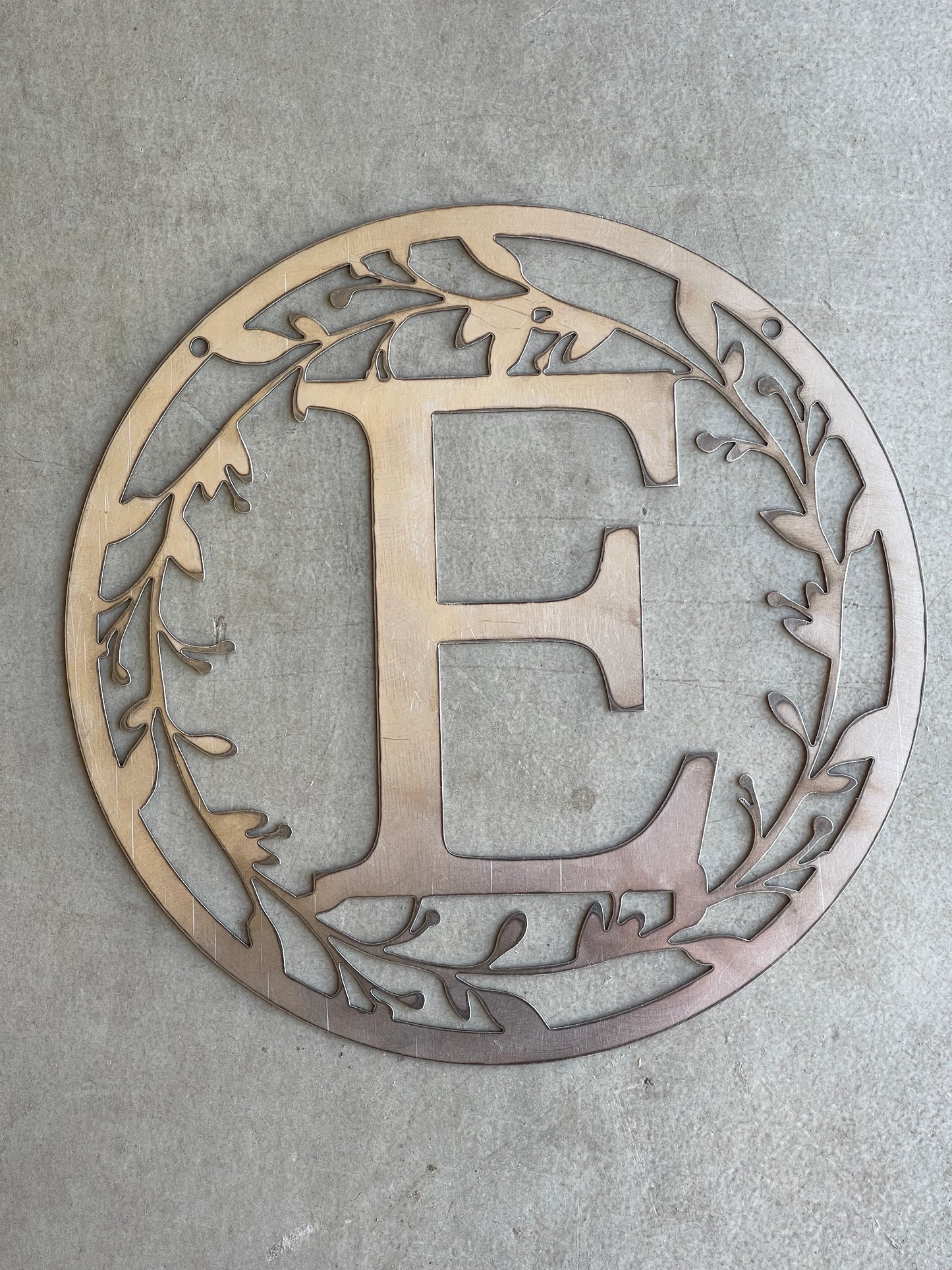 Personalized Monogram 36" Metal Sign  – Custom Family Initial Wall Decor