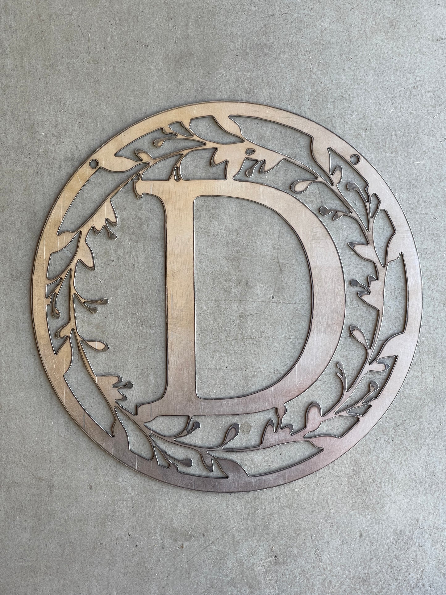 Personalized Monogram 36" Metal Sign  – Custom Family Initial Wall Decor