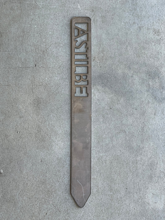 Raw Metal Flower Stakes – Garden Yard Art – Rustic Outdoor Decor