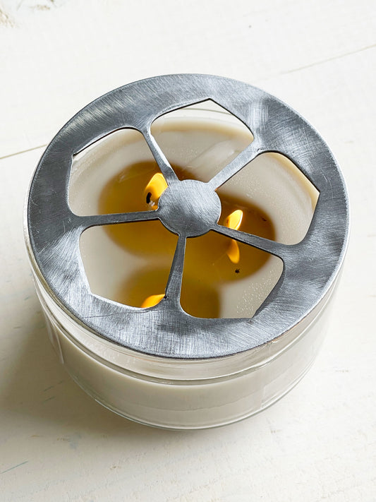 Flower Metal Candle Topper - 4"