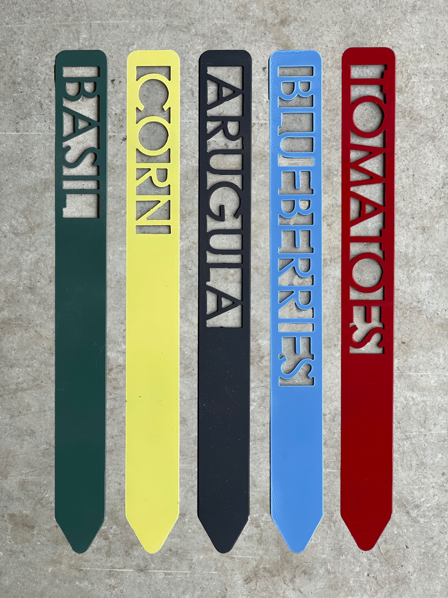 Metal Garden Stakes - Painted in color