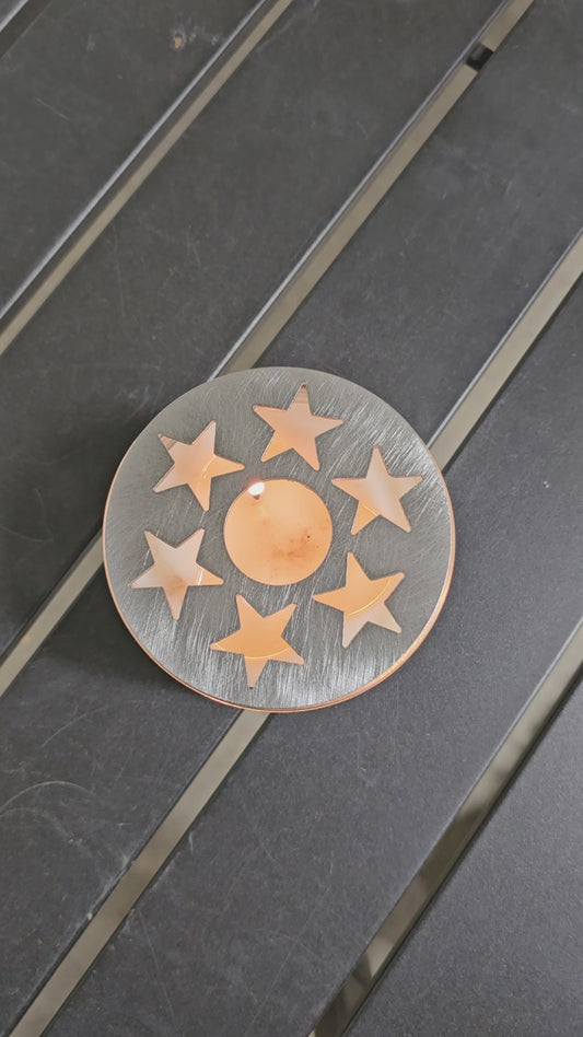 6-Star Candle Topper – Decorative Metal Lid for Jar Candles | Fits Most Standard Sizes
