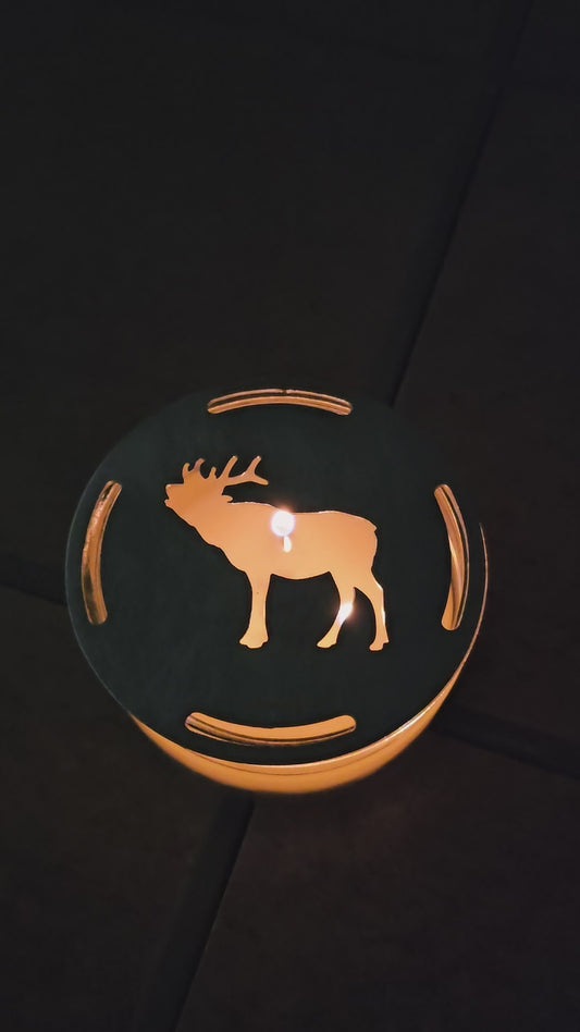 Elk Candle Topper for Jar Candles | Rustic Cabin Decor Accessory