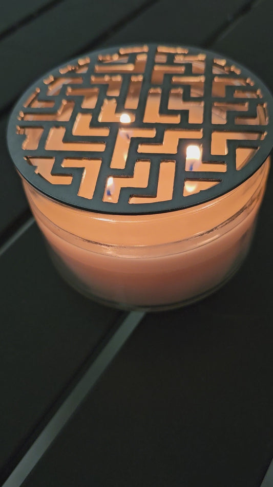 Puzzle Candle Topper – Metal Maze Candle Cover for Even Burn & Reduced Tunneling
