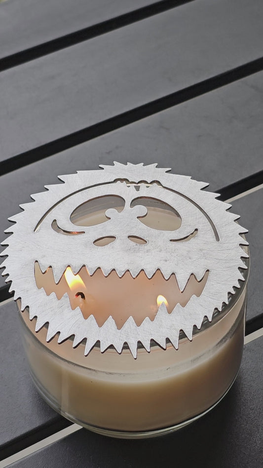 Abominable Snowman Candle Topper - Yeti Metal Candle Decor