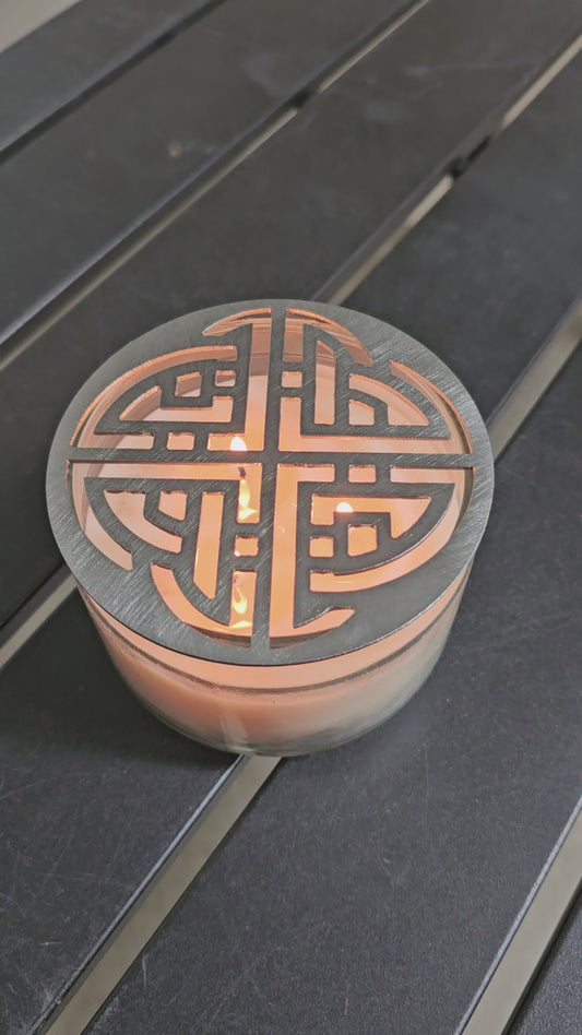 Celtic Blessing Candle Topper – Decorative Metal Celtic Knot Lid for Jar Candles | Irish Spiritual Home Decor Gift