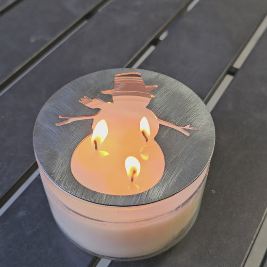 Holiday candle lid for Yankee and Walmart candles